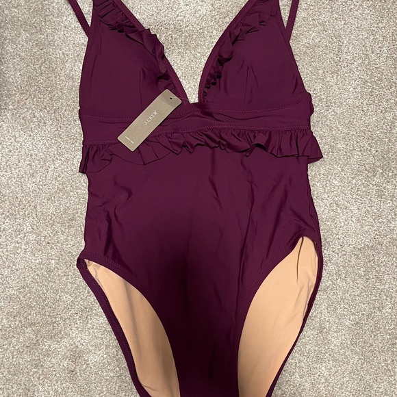 Jcrew berry colored swimsuit - Picture 1 of 3